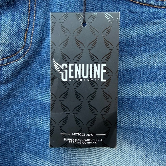 Genuine Authentic Fashion Fit Distressed Ultra High Rise Jeans Size 32W/38L - Picture 4 of 14